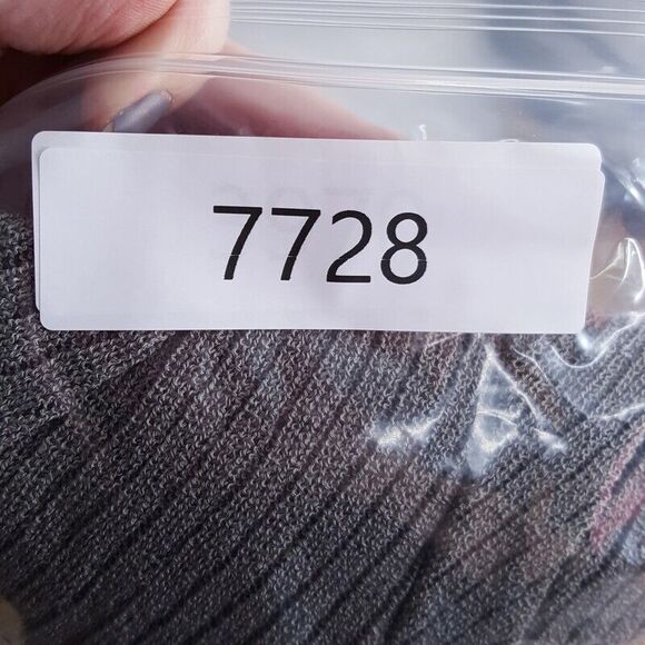 CABLE & GAUGE Womens Sweater Large Gray Vest Ribbed Open Sheer Knit Asymmetrical - Picture 6 of 6